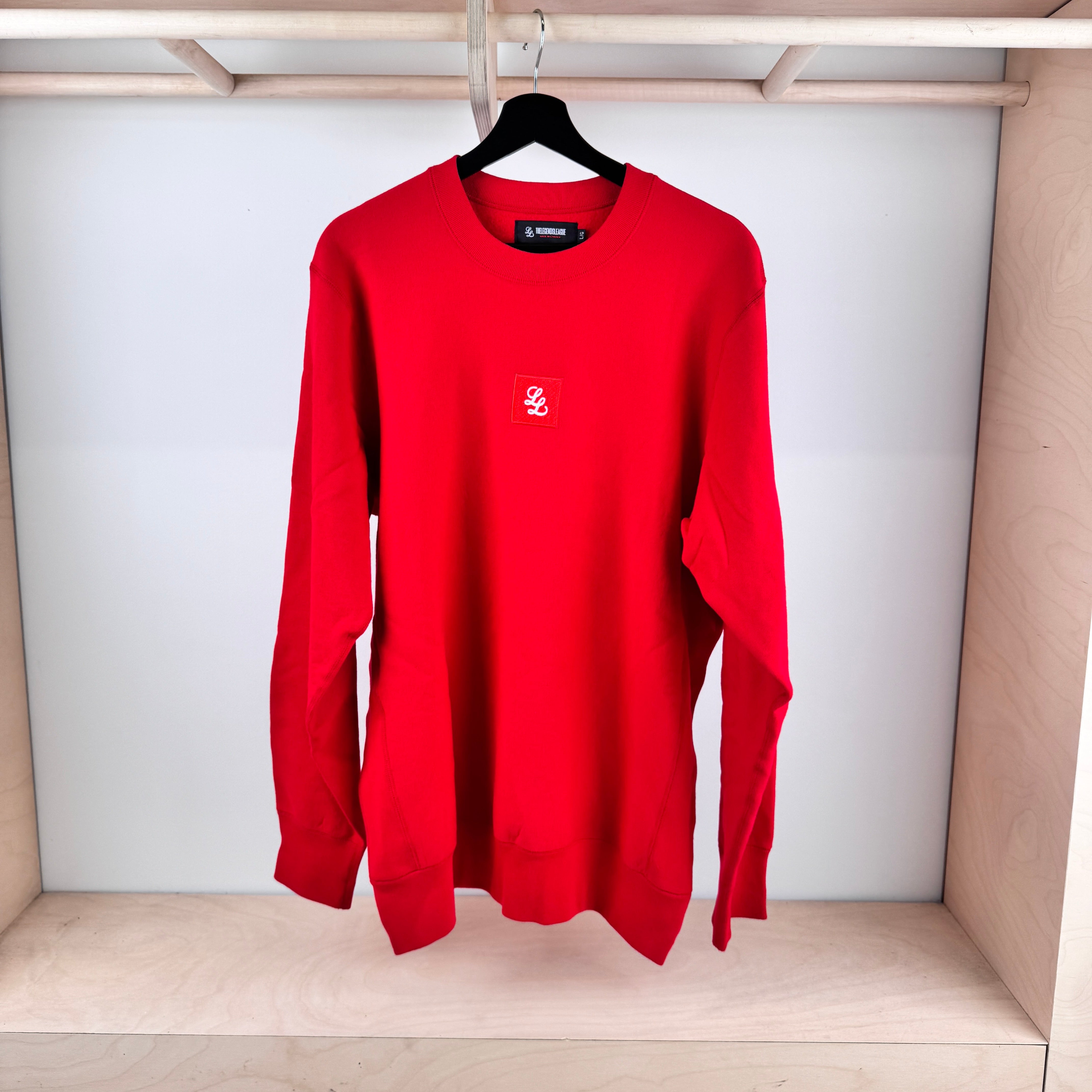 Sign Logo Crewneck Sweater - RED - (Size L)