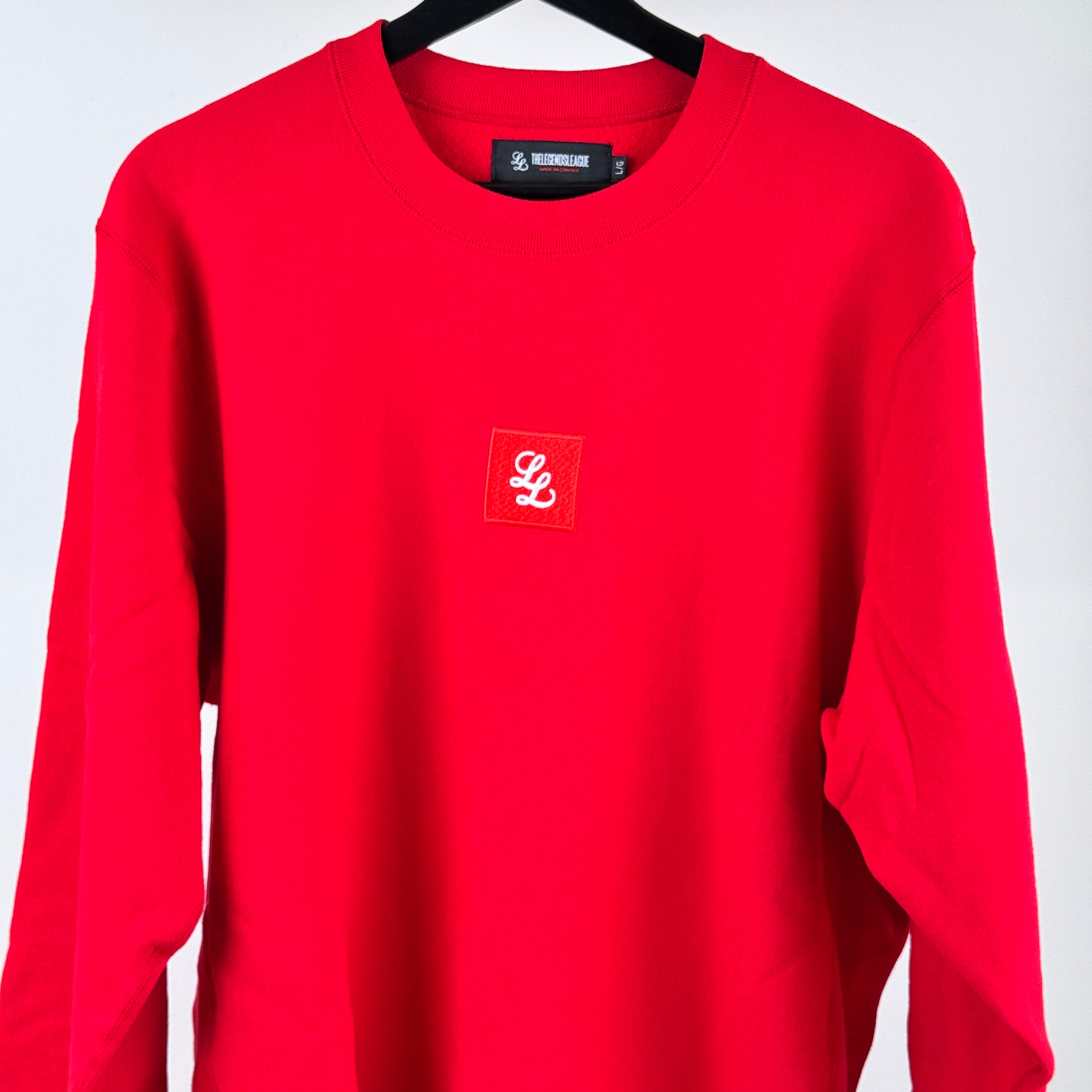 Sign Logo Crewneck Sweater - RED - (Size L)