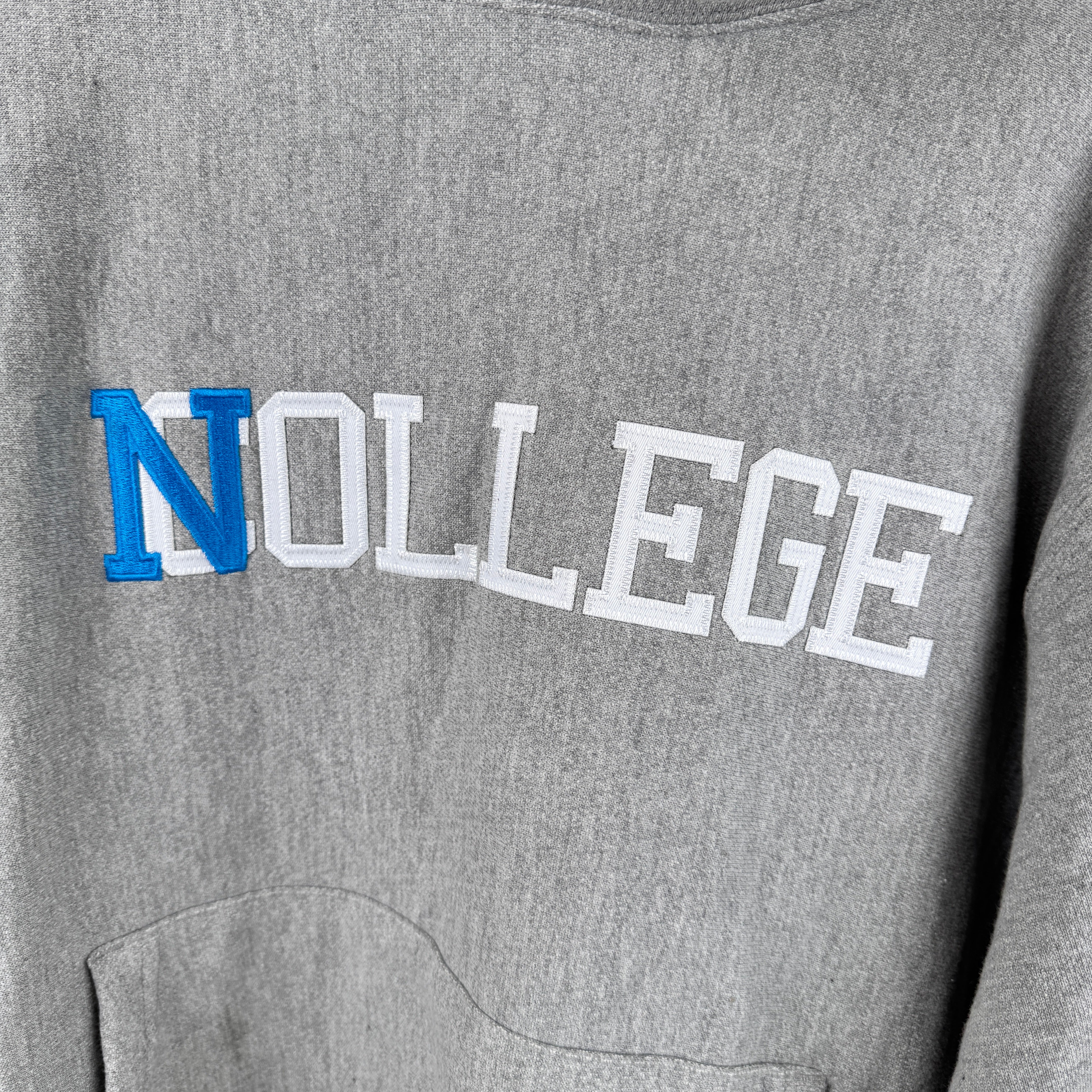 NOLLEGE Champion Hoodie* - HEATHER GREY - (Size M)