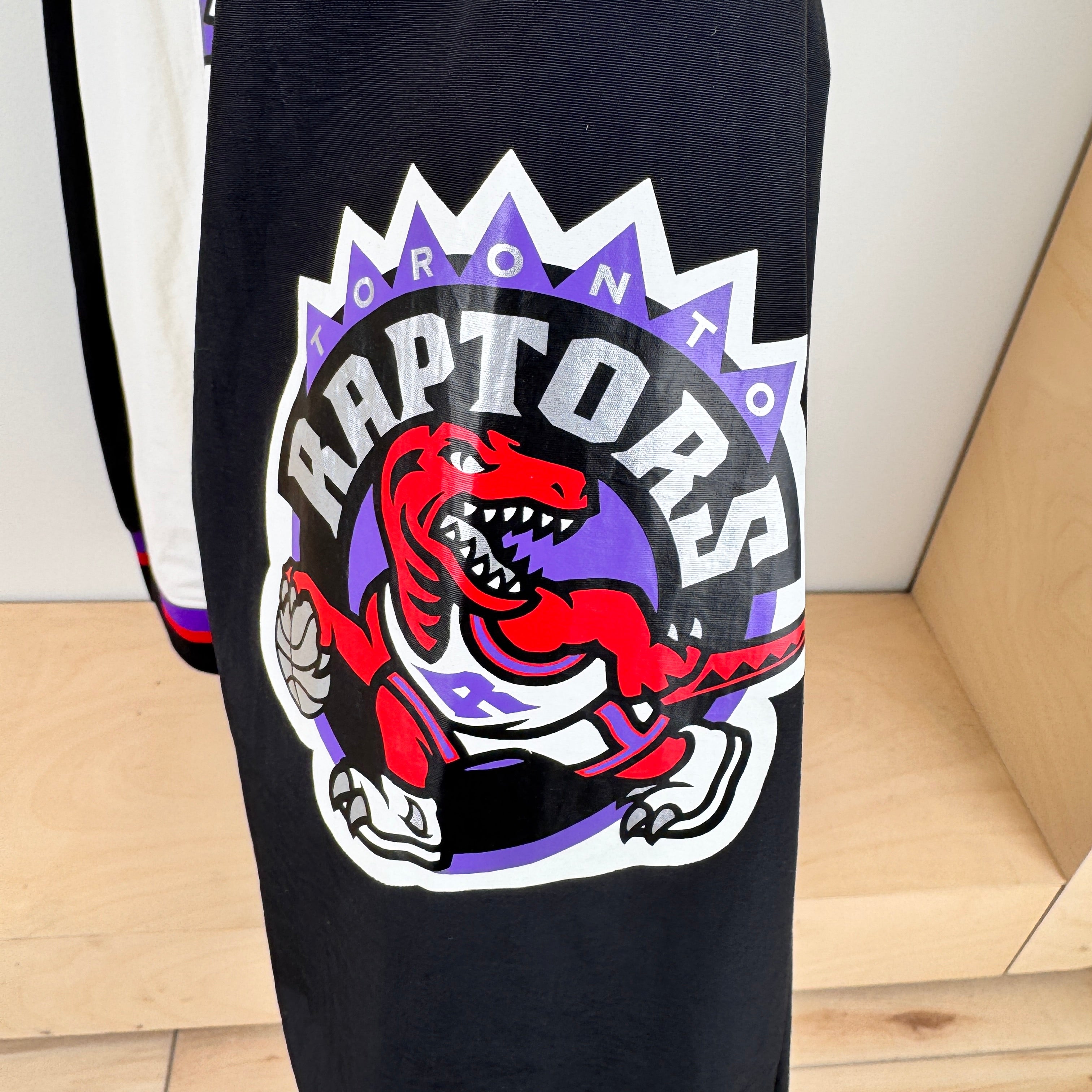 Raptors Mitchell & Ness Jacket - BLACK/WHITE - (Size XL)