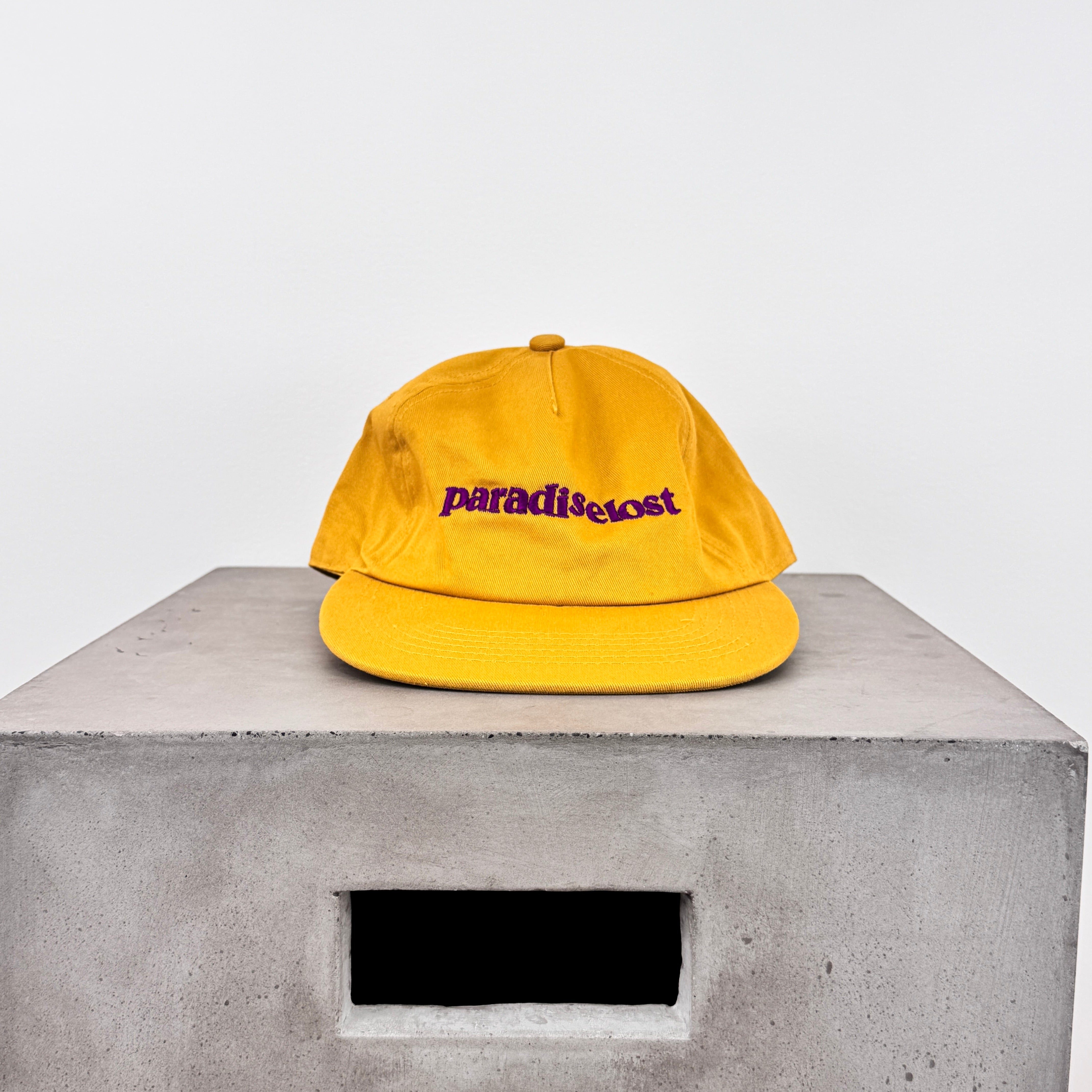 Paradise Lost 5-Panel Snapback Cap - SAMPLE NO LABEL - PLUM/MUSTARD