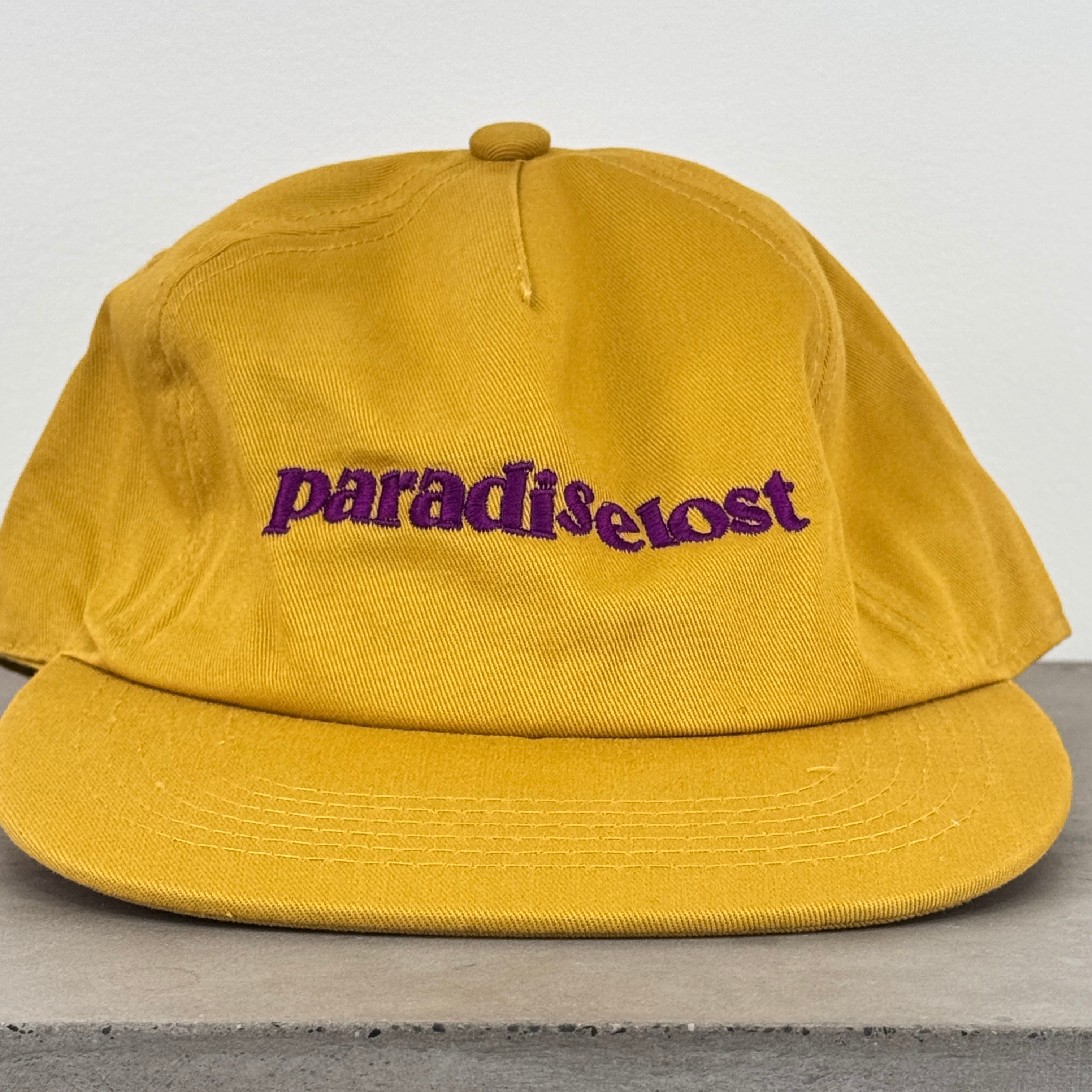 Paradise Lost 5-Panel Snapback Cap - SAMPLE NO LABEL - PLUM/MUSTARD