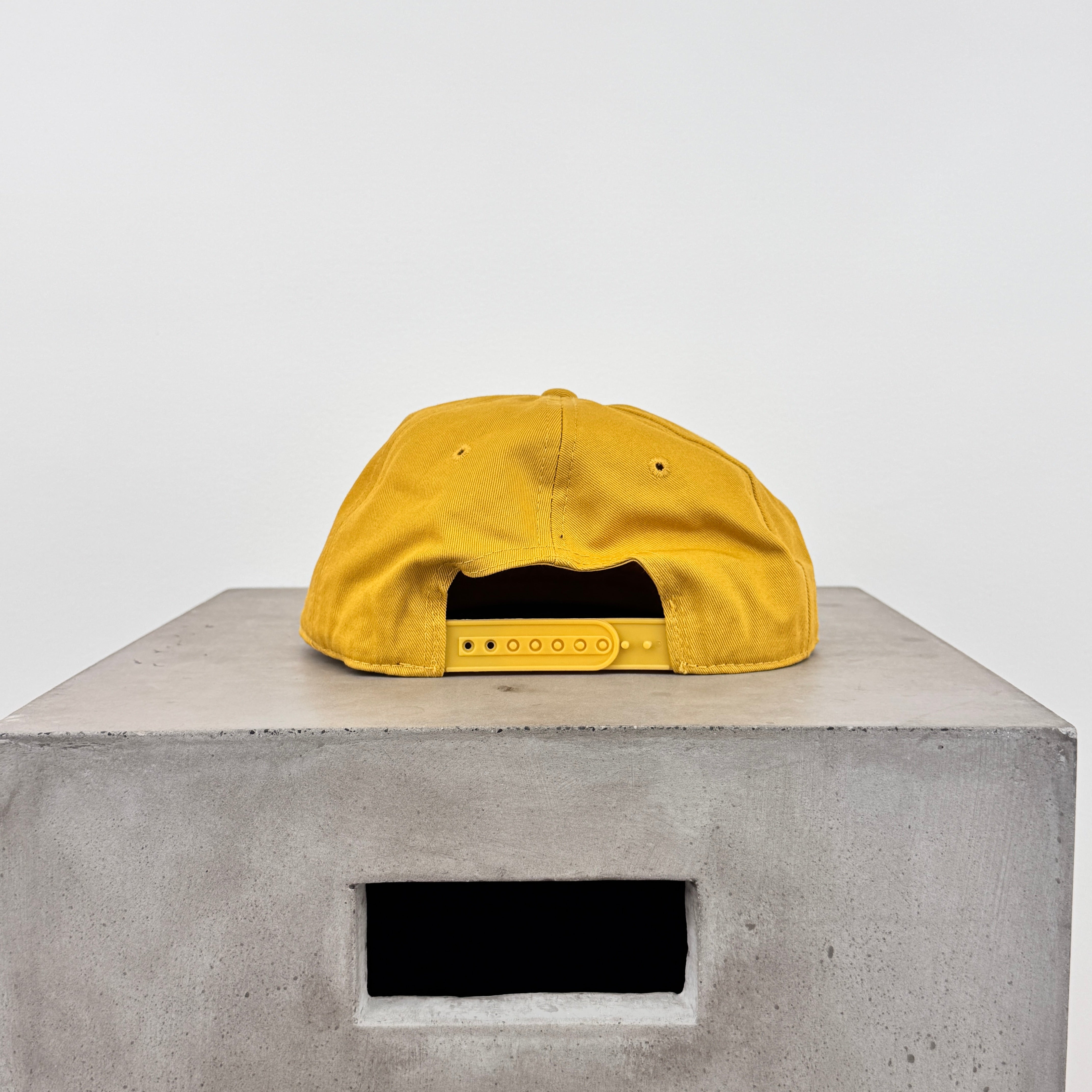 We're Not Alright But We'll Be Fine 5-Panel Snapback Cap - SAMPLE - MUSTARD