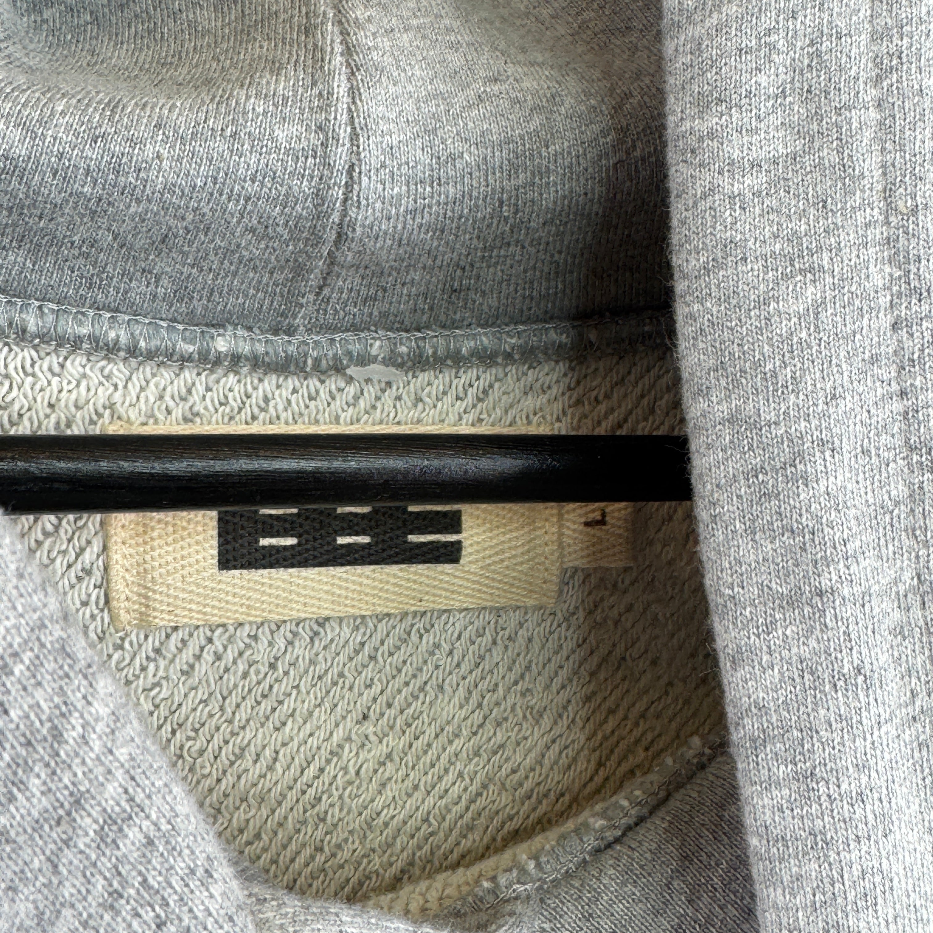 Staple LL Logo Handwork Hoodie - HEATHER GREY - Sample - (Size L)