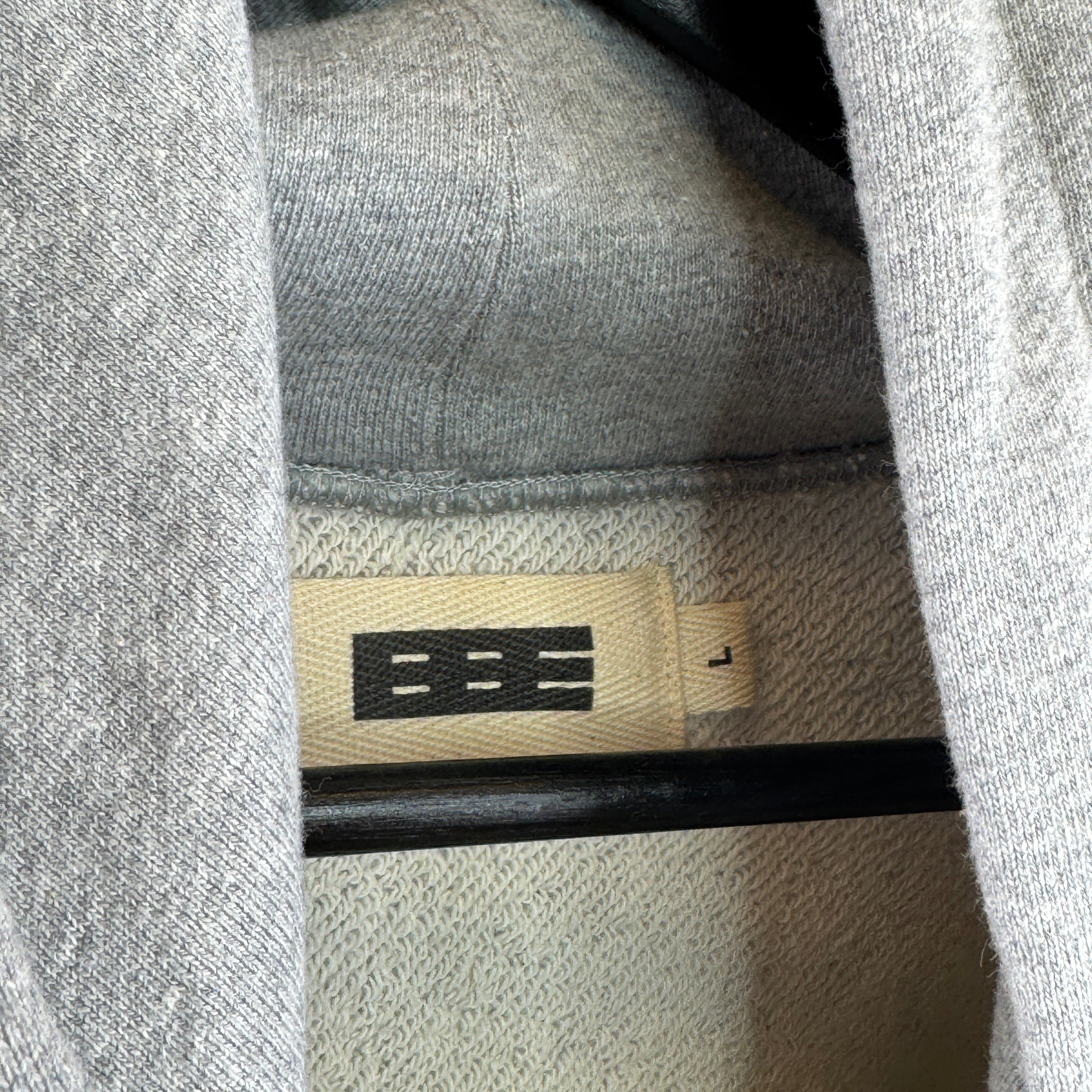 Staple LL Logo Handwork Hoodie - HEATHER GREY - Deadstock - (Size L)