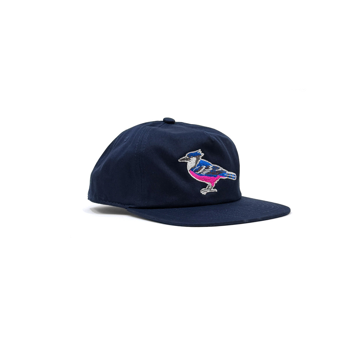"V2 Glitch Blue Bird" 5-Panel Cap