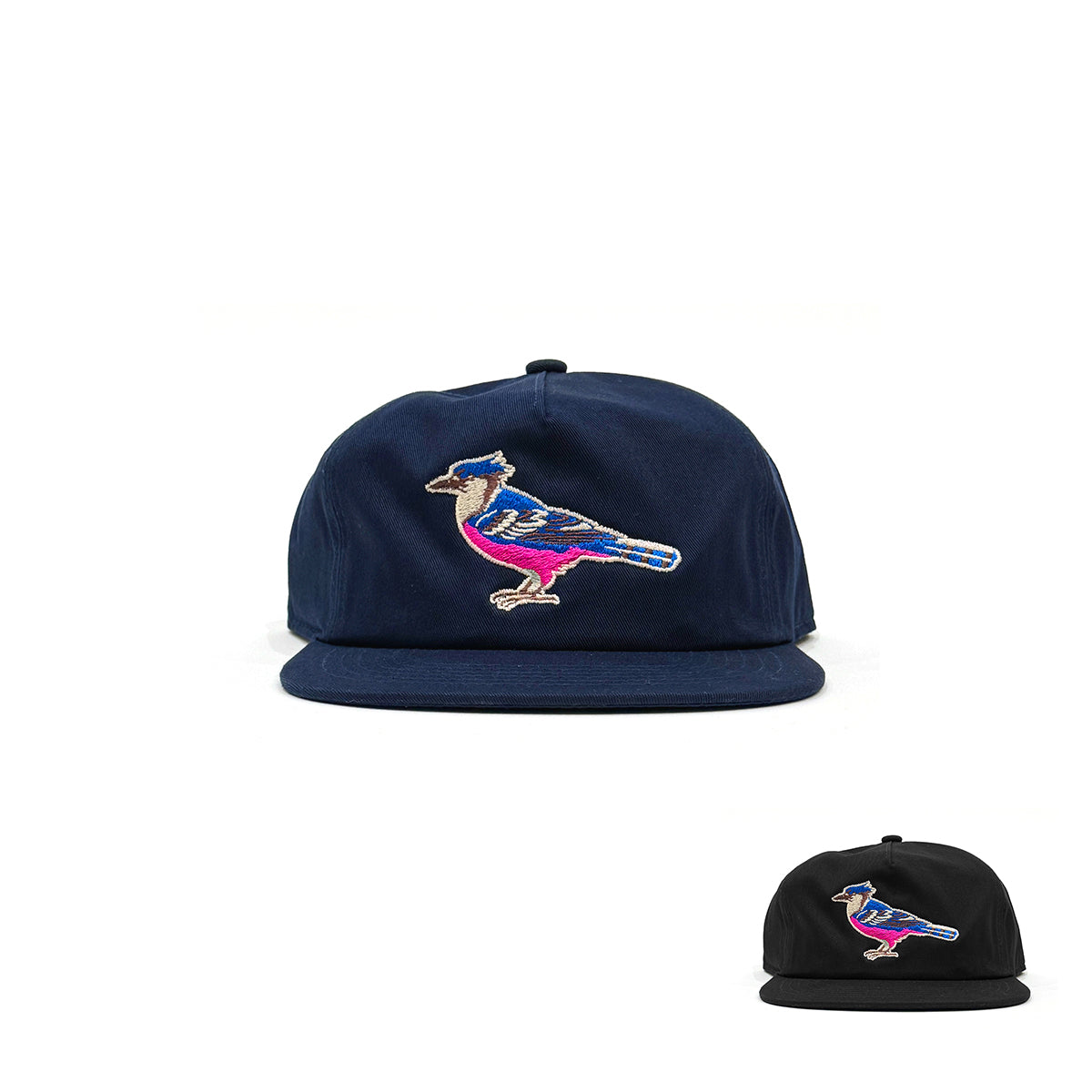 "V2 Glitch Blue Bird" 5-Panel Cap