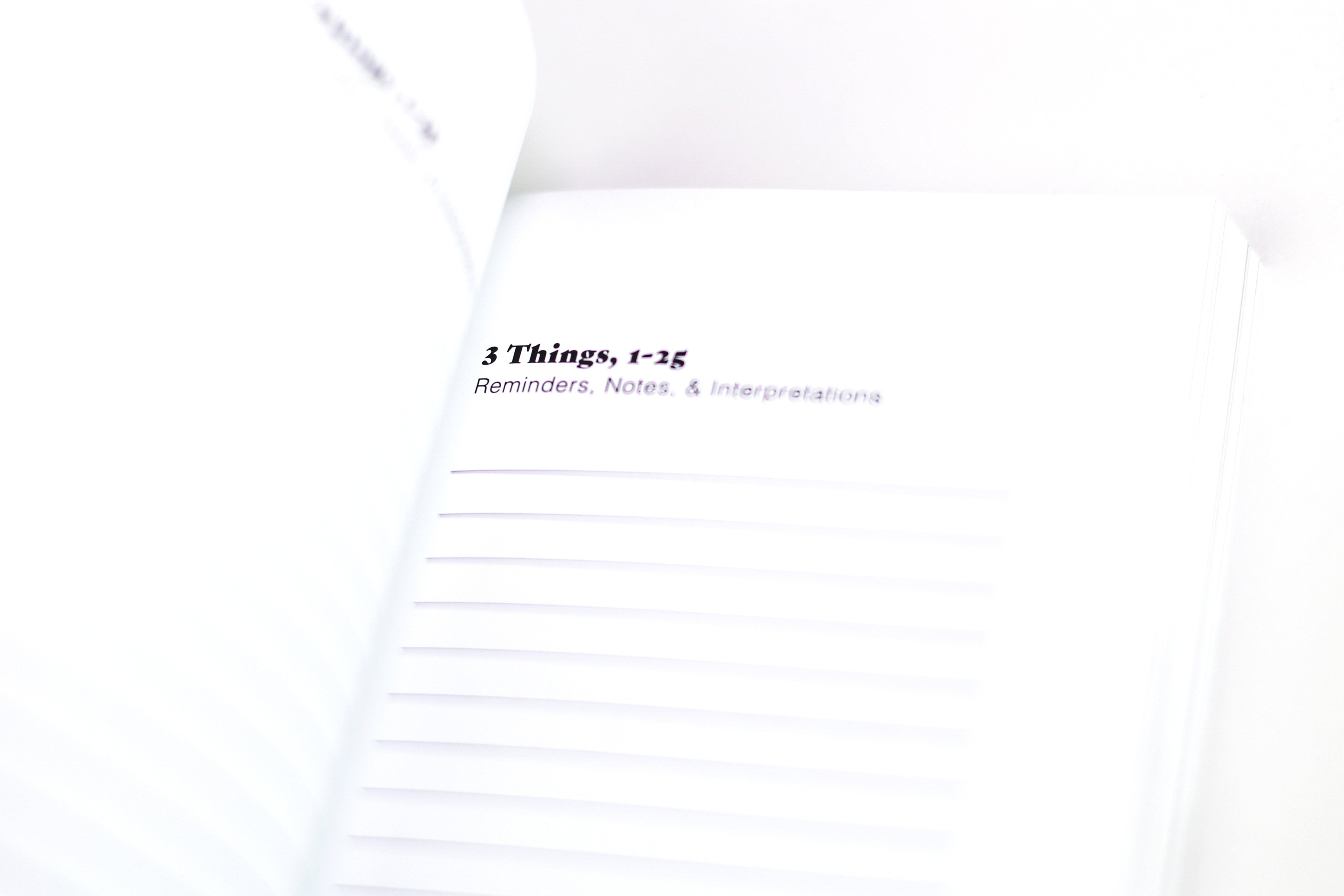 Misprints: 3 Things Book 1-100