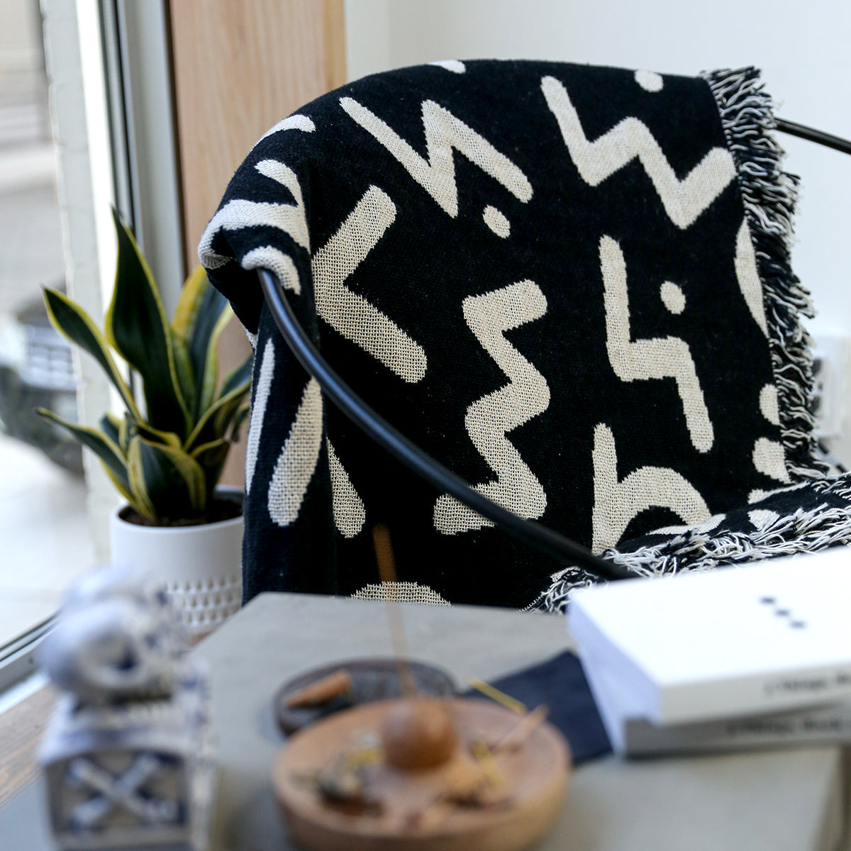 Bryan Espiritu: Signature Type/Pattern Throw Blanket - [Black/Scour -