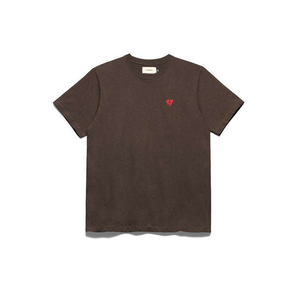 HEARTBROKEN LOGO HEAVYWEIGHT T-SHIRT [BROWN]