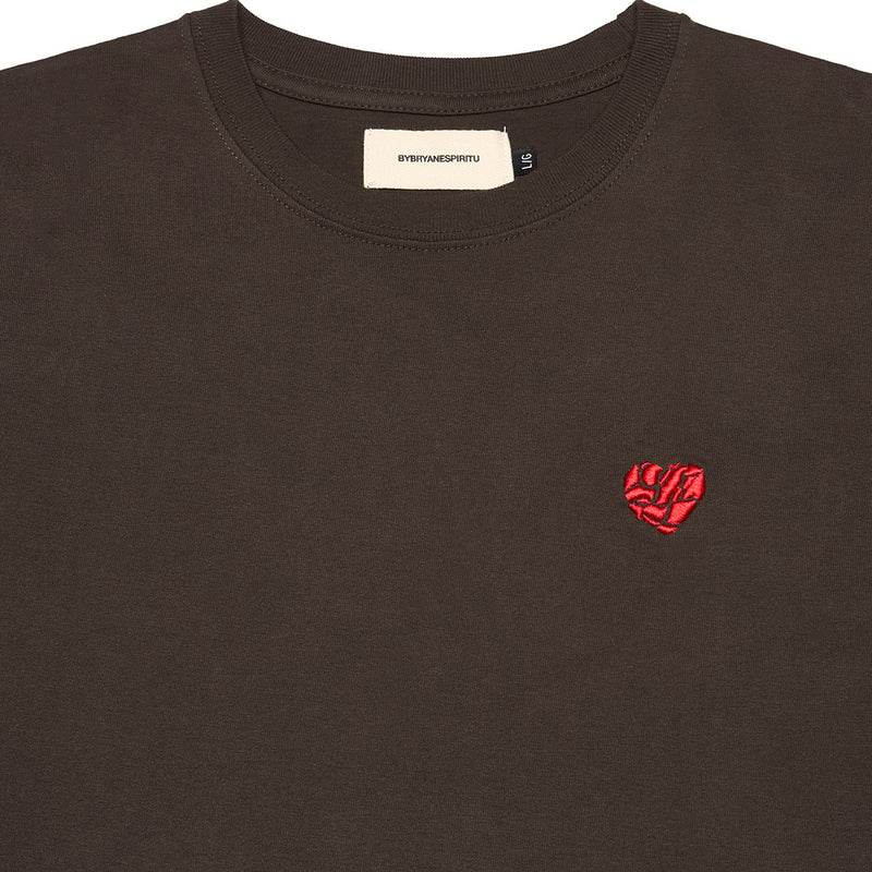 HEARTBROKEN LOGO HEAVYWEIGHT T-SHIRT [BROWN]