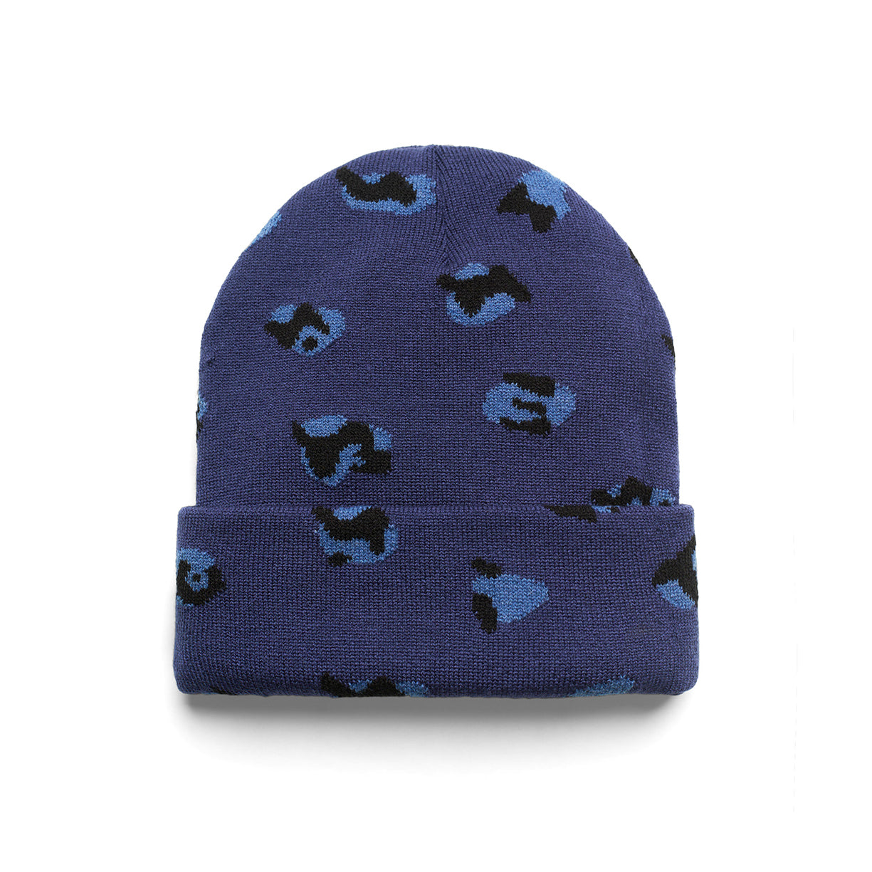 B.B.E. Leopard Print Beanie [Blue Denim]