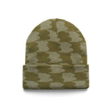 BBE MOTION CHECKER BEANIE [OLIVE SEA SPRAY]