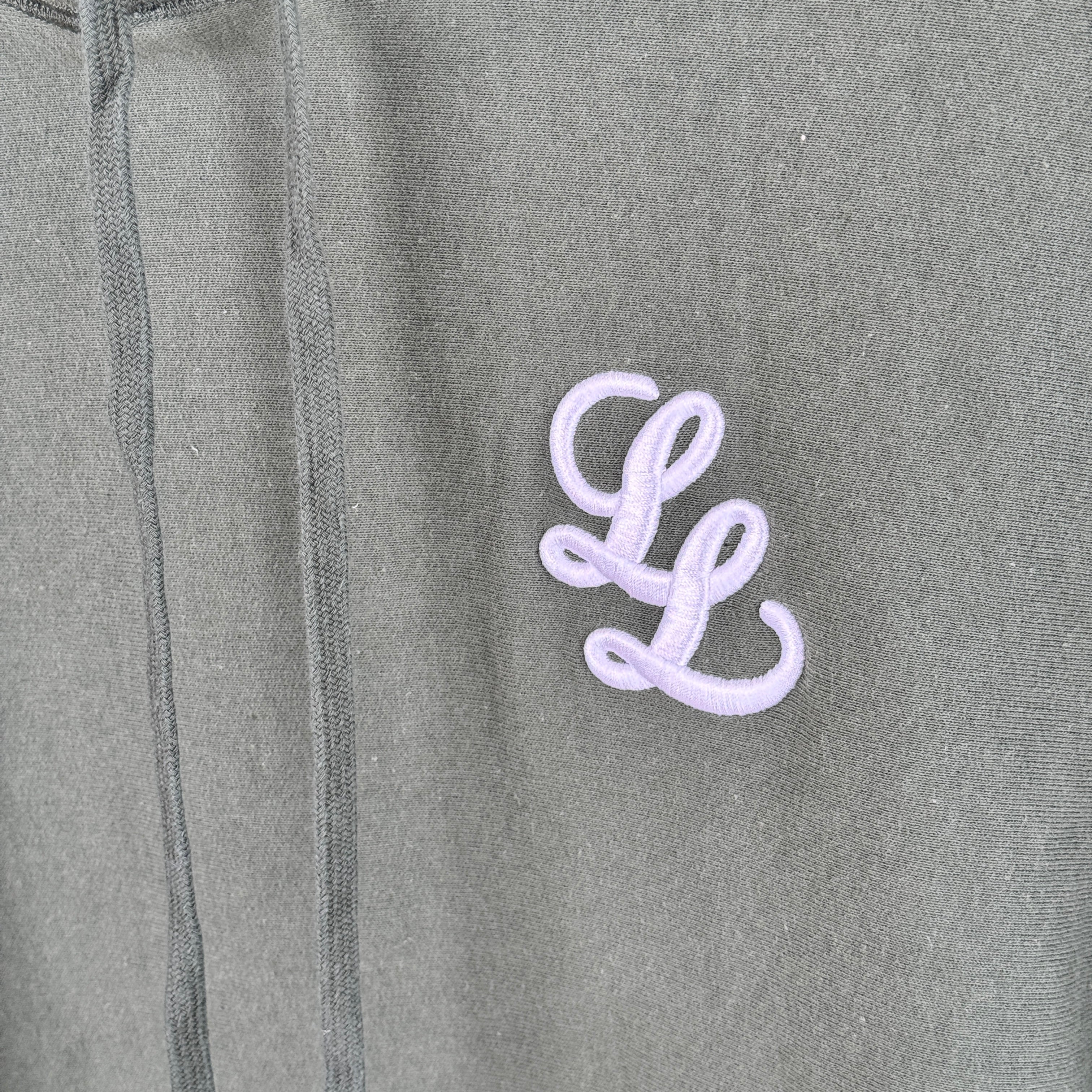 Raised LL Logo Hoodie - OLIVE - Personal Copy - (Size L)