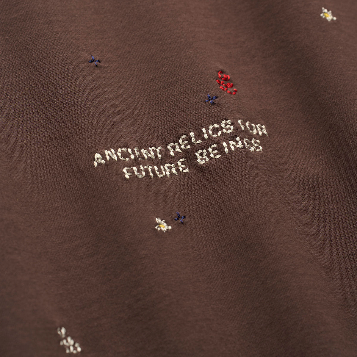 All-Over "Handwork" Heavyweight T-Shirt [Brown]