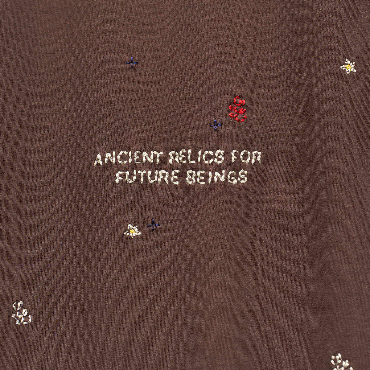 All-Over "Handwork" Heavyweight T-Shirt [Brown]