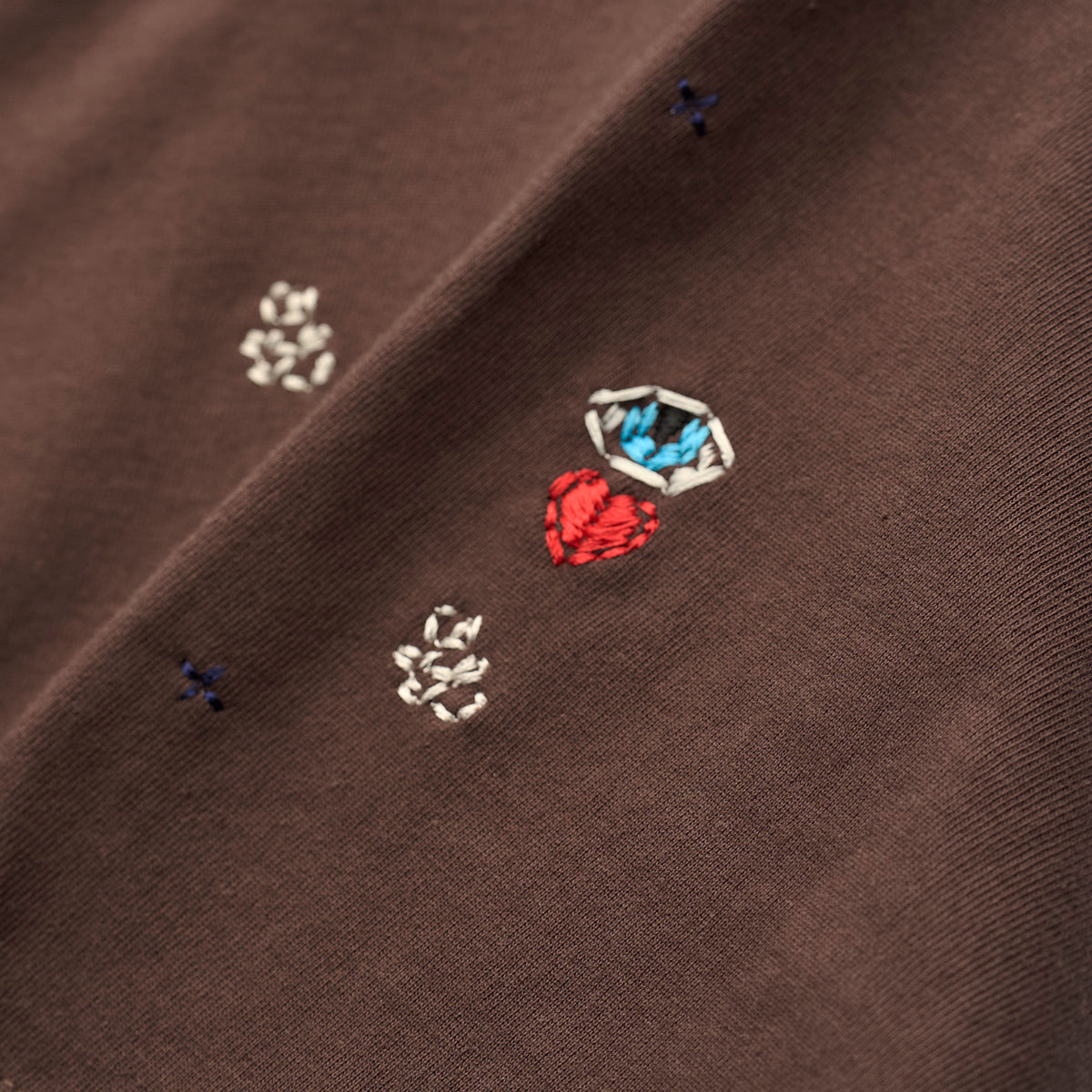 All-Over "Handwork" Heavyweight T-Shirt [Brown]
