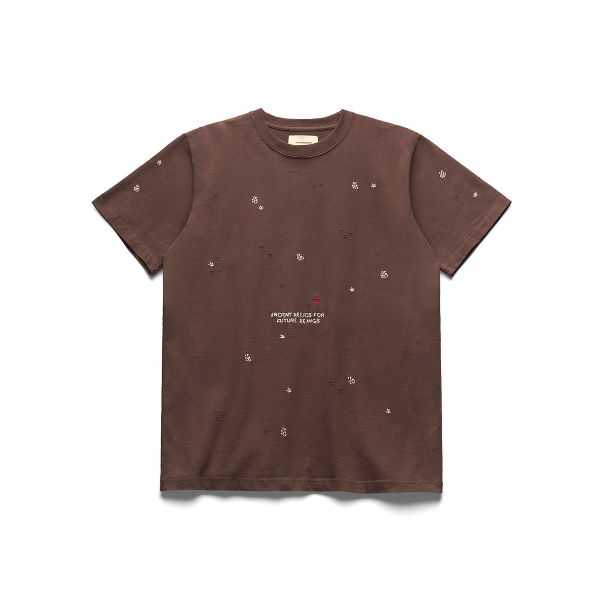 All-Over "Handwork" Heavyweight T-Shirt [Brown]