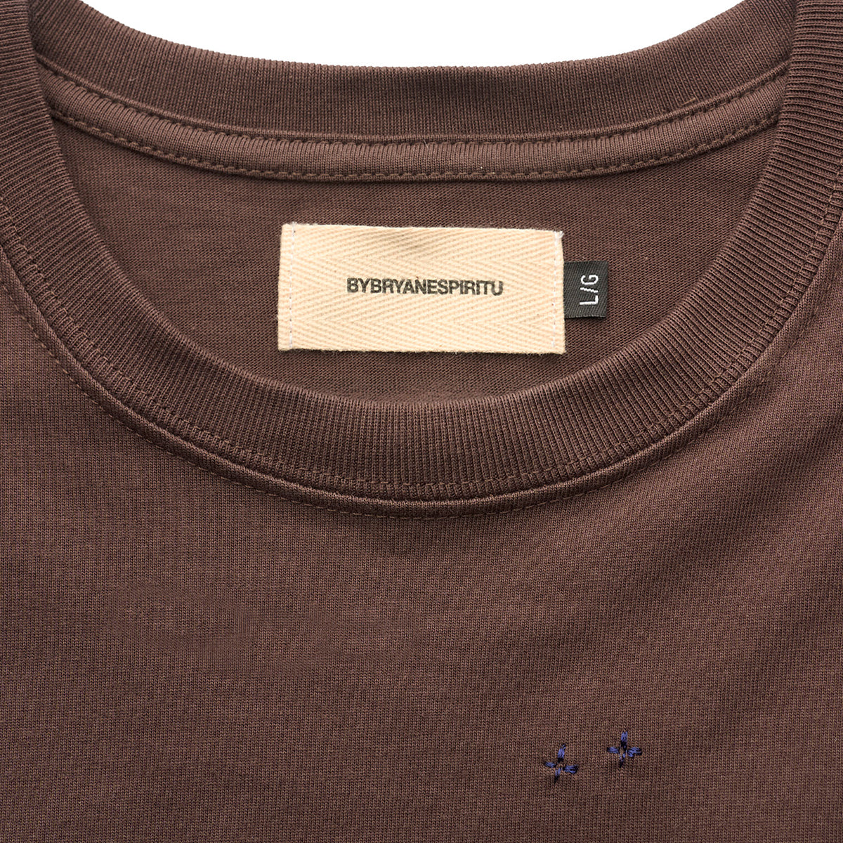 All-Over "Handwork" Heavyweight T-Shirt [Brown]
