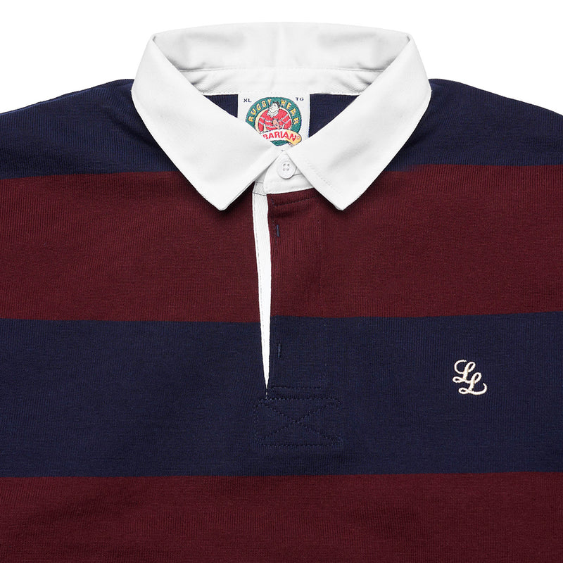 BARBARIAN STAPLE LL LONG SLEEVE RUGBY SHIRT [NAVY/HARVARD]