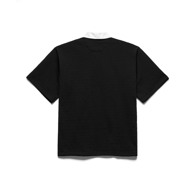 BARBARIAN STAPLE LL SHORT SLEEVE RUGBY SHIRT [BLACK]