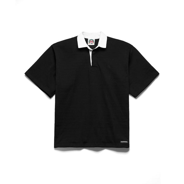 BARBARIAN STAPLE LL SHORT SLEEVE RUGBY SHIRT [BLACK]