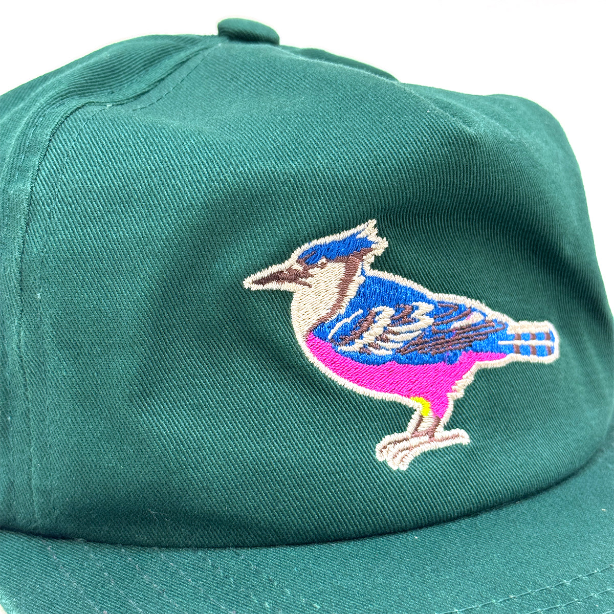 "Glitch Blue Bird" 5-Panel Cap [Green]