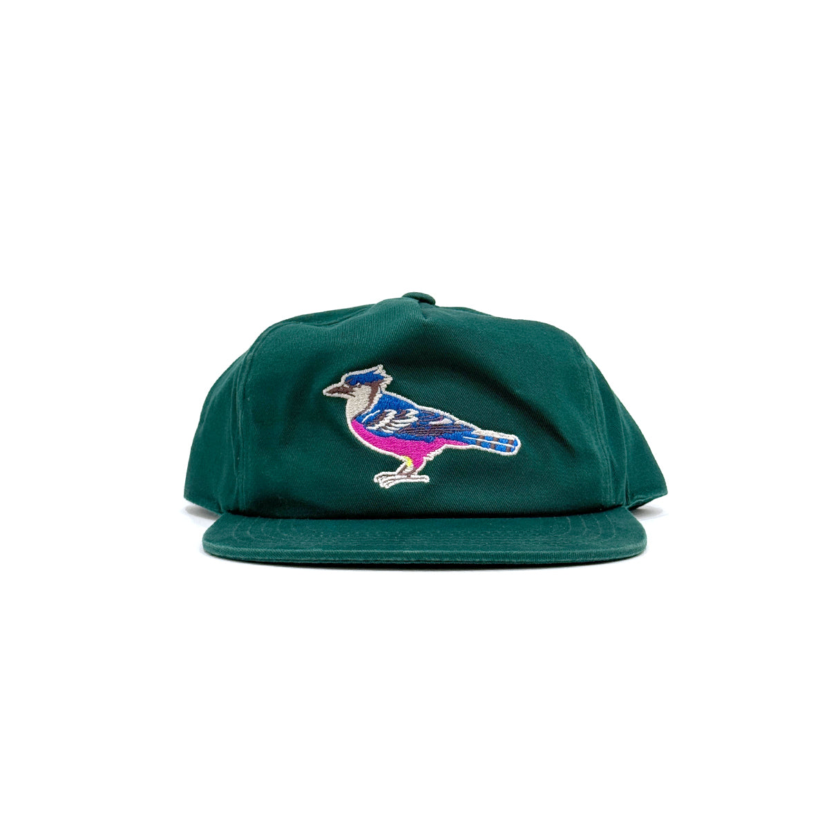 "Glitch Blue Bird" 5-Panel Cap [Green]