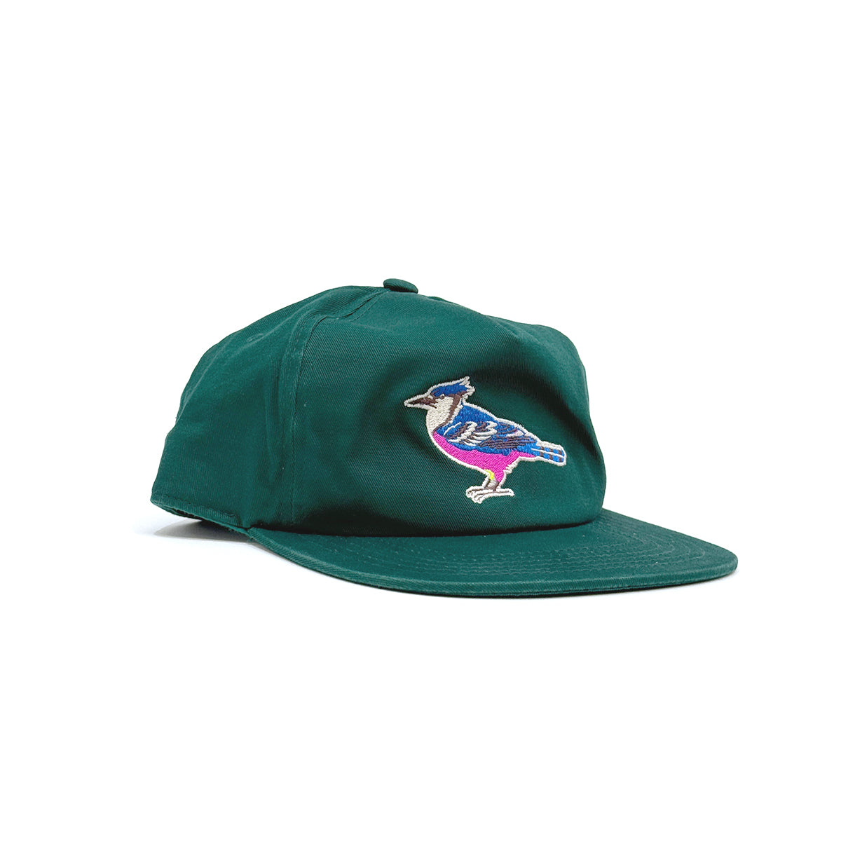 "Glitch Blue Bird" 5-Panel Cap [Green]