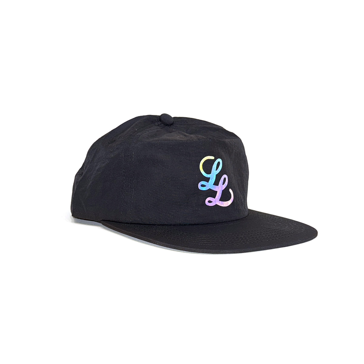 Staple LL Logo Iridescent Reflective Water Repellent Nylon 5-Panel Cap [Black]