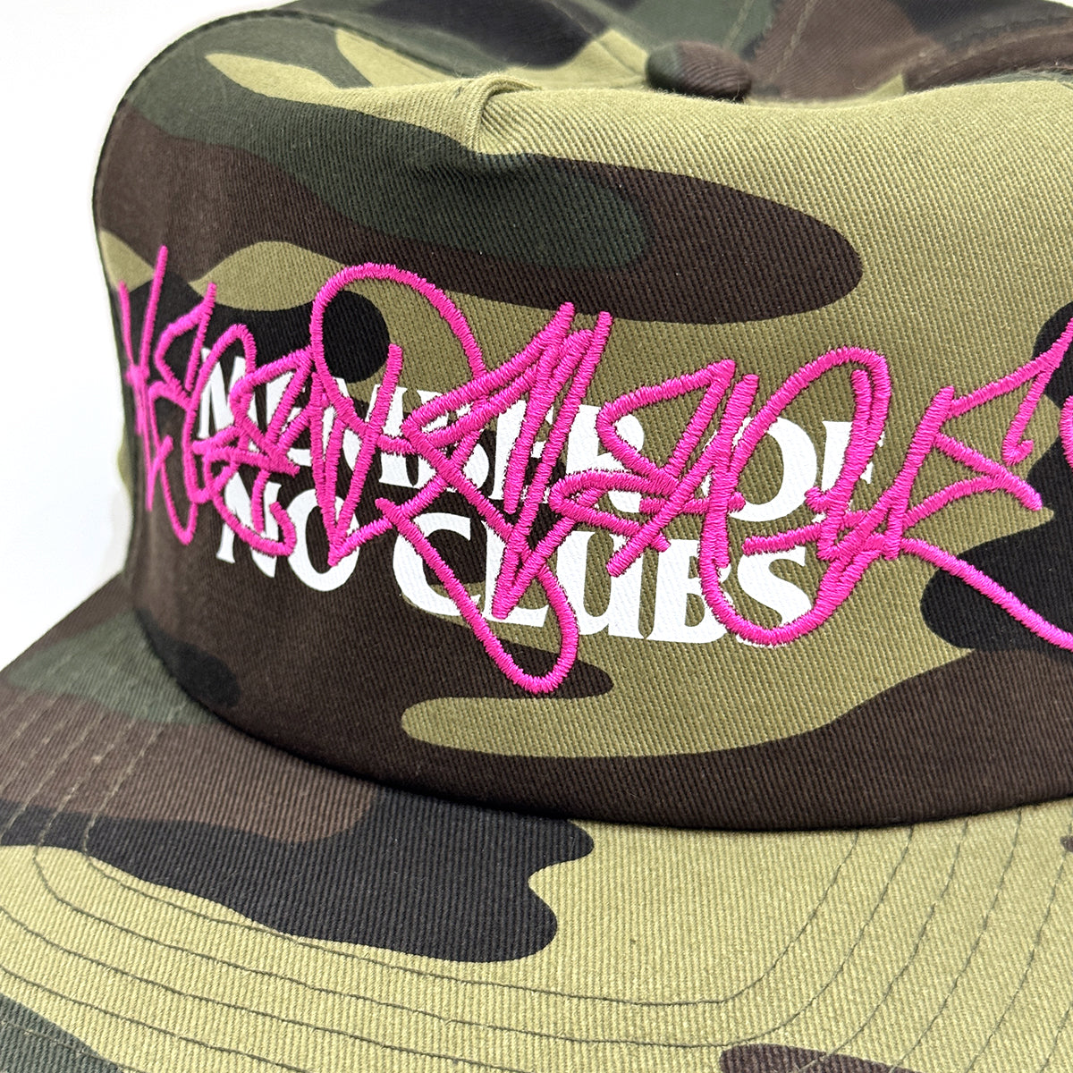 Member Of No Clubs "Wysper" 5-Panel Cap [Woodland Camo]
