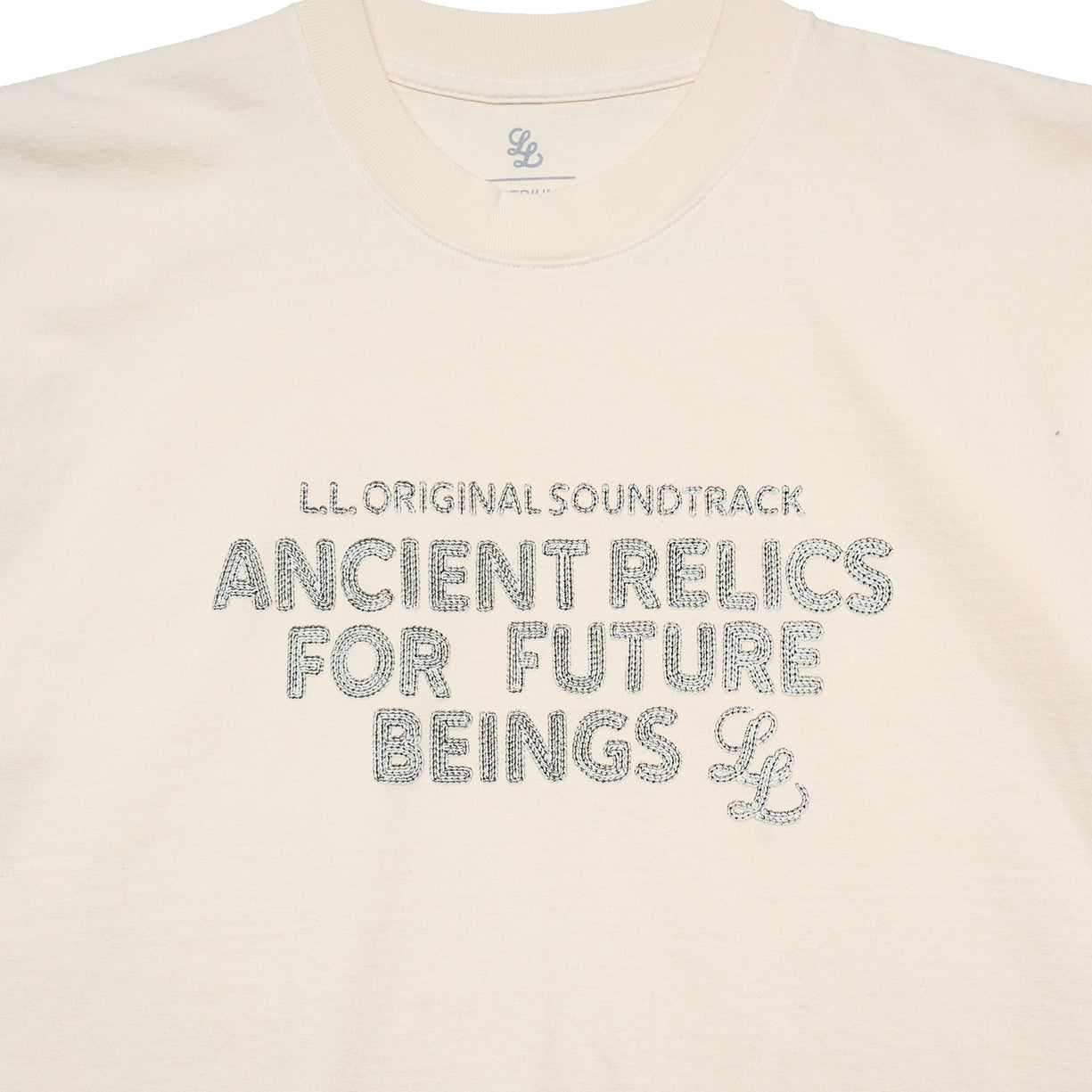 Ancient Relics "Print Embroidery" T-Shirt [Natural]