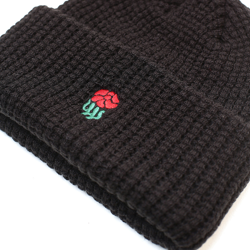 FAMILY FLOWER WAFFLE KNIT BEANIE