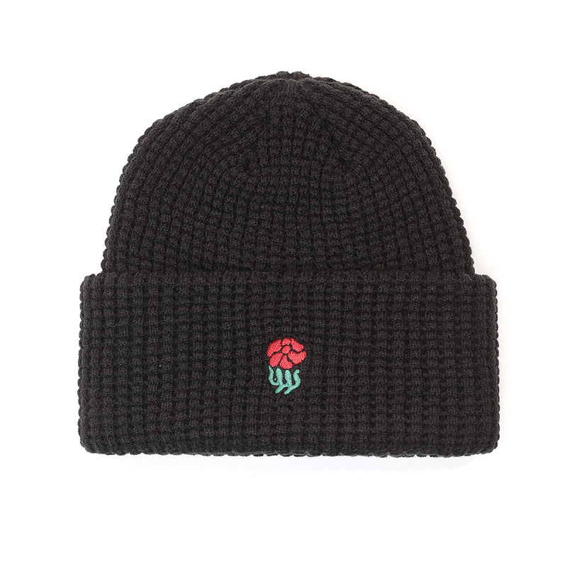 FAMILY FLOWER WAFFLE KNIT BEANIE