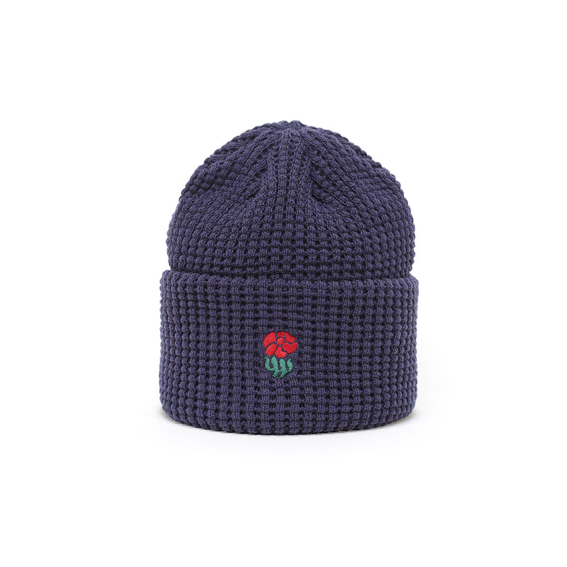 FAMILY FLOWER WAFFLE KNIT BEANIE