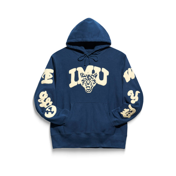 "ILY. IMU. WYD. - DECAYED" HOODED SWEATSHIRT [NAVY]