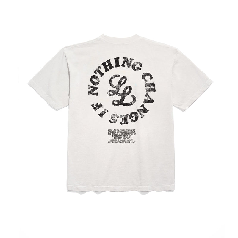 "NOTHING CHANGES - VINTAGED" T-SHIRT [OFF-WHITE]