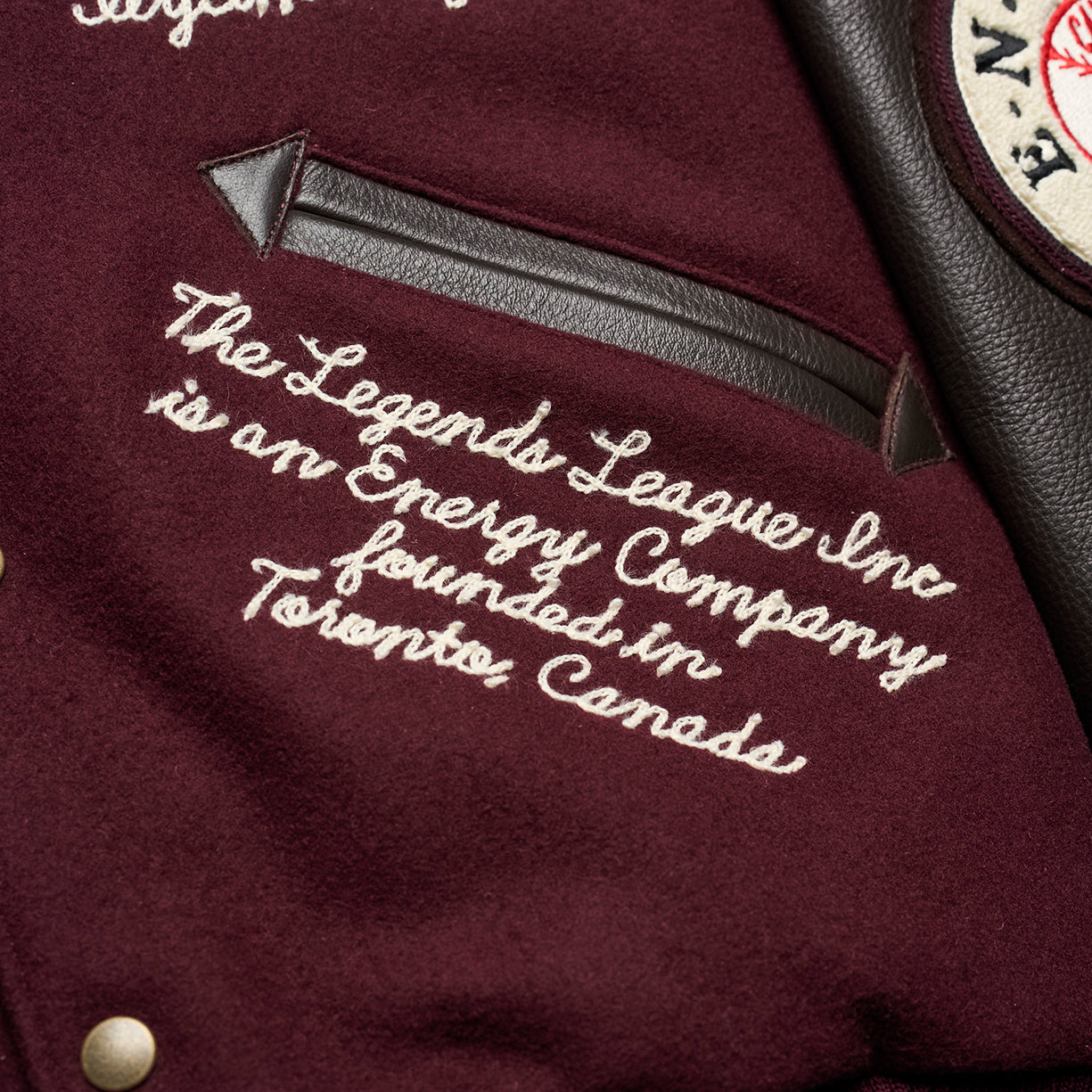 "Yesterday & 100 Years" Roots Award Jacket [Burgundy/Brown]