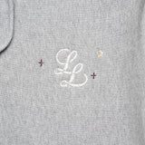 STAPLE LL LOGO “HANDWORK” HOODED SWEATSHIRT [ATHLETIC HEATHER GREY]