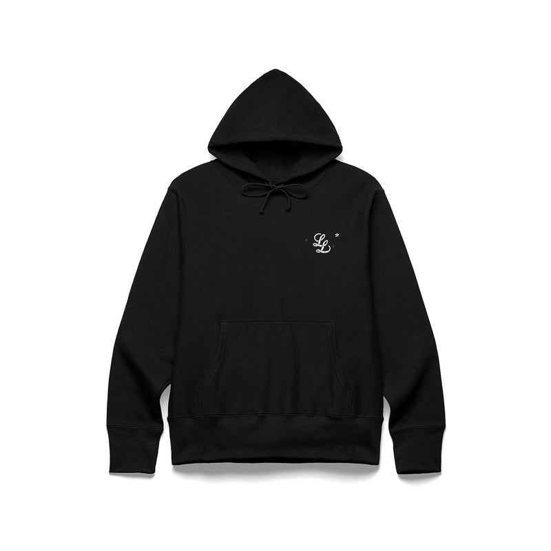 STAPLE LL LOGO “HANDWORK” HOODED SWEATSHIRT [BLACK]