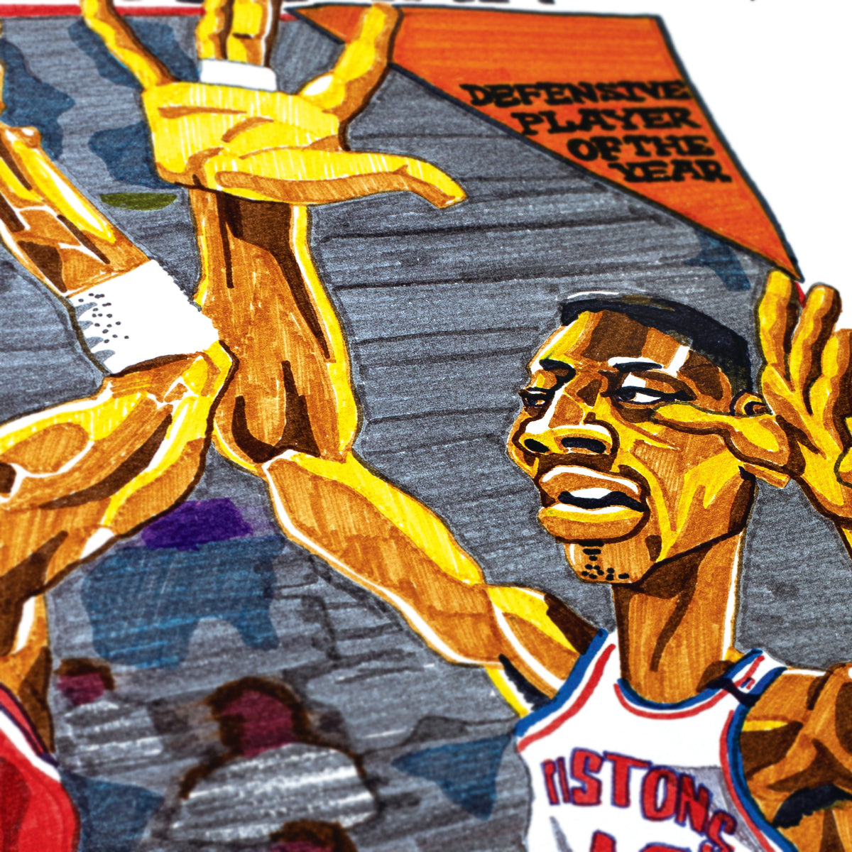 Bryan Espiritu: "Crayola Rodman" Basketball Card Giclee Print [16 x 20"]