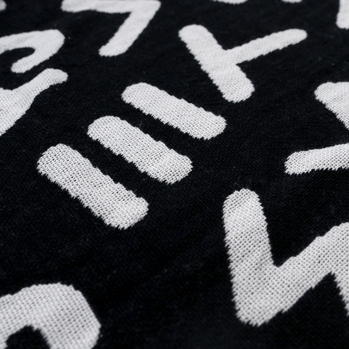 Bryan Espiritu: Signature Type/Pattern Throw Blanket - [Black/Scour - 48x60"]