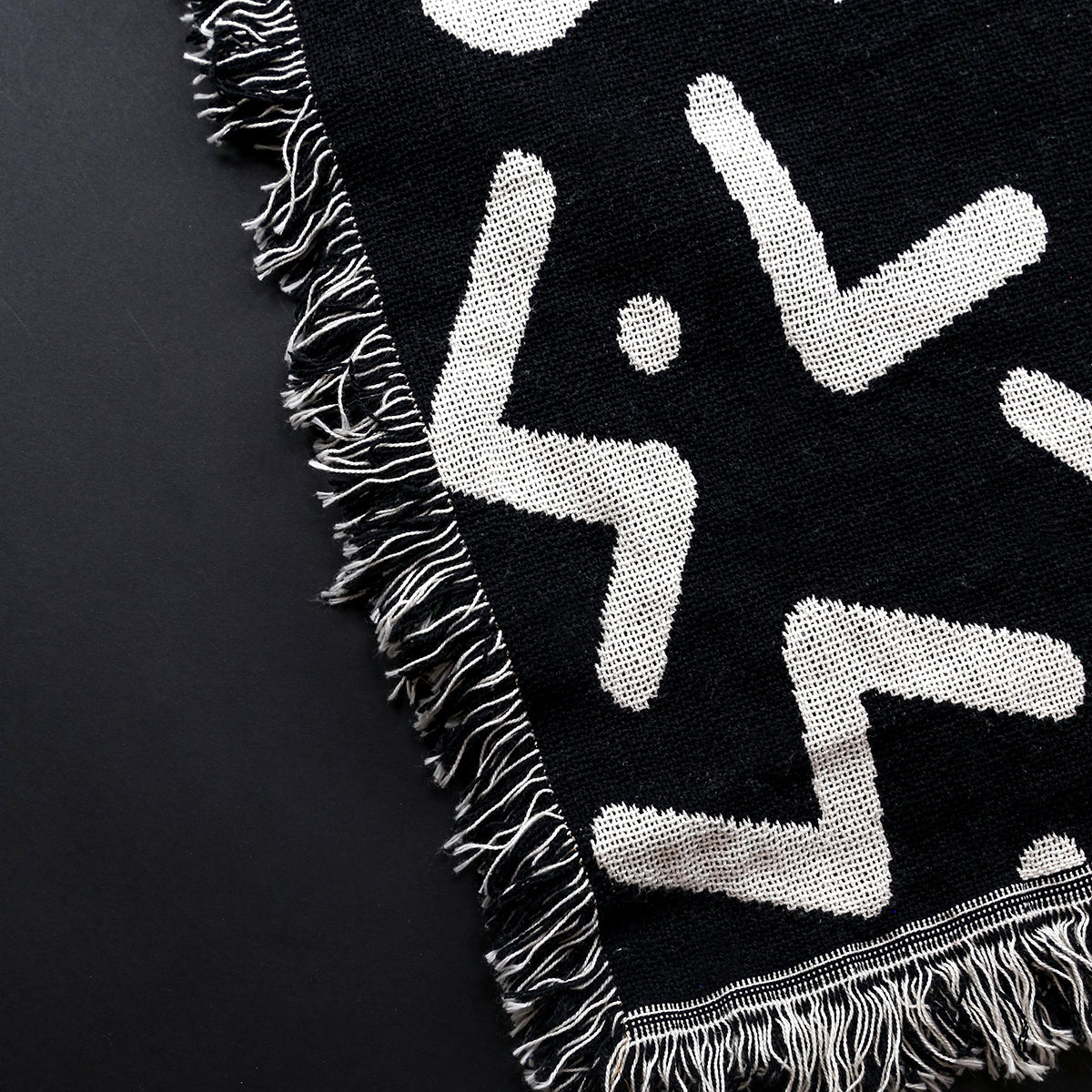Bryan Espiritu: Signature Type/Pattern Throw Blanket - [Black/Scour - 48x60"]