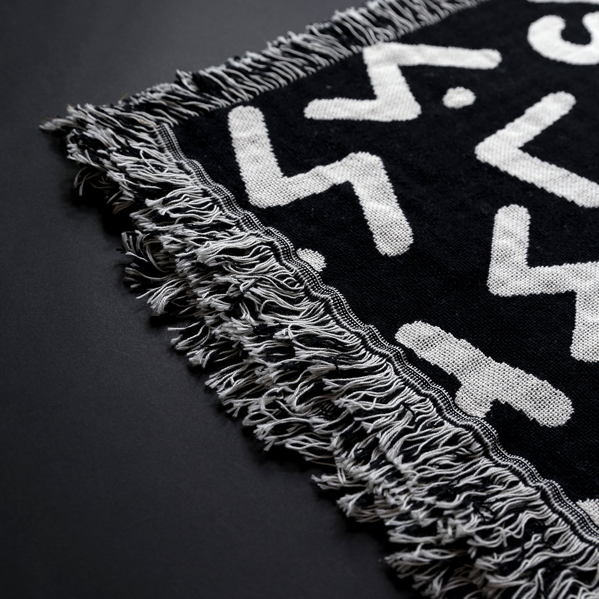 Bryan Espiritu: Signature Type/Pattern Throw Blanket - [Black/Scour - 48x60"]