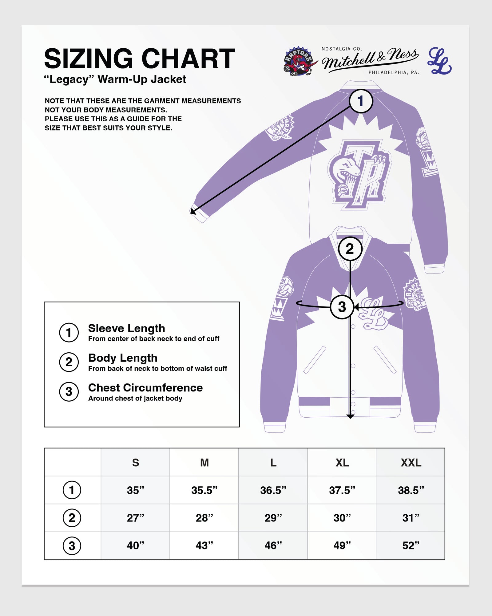 LEGACY WARM UP JACKET The Legends League Inc